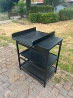 Verzorgingstafel / luiertafel in hout (zwart geverfd), Kinderen en Baby's, Overige typen, Zo goed als nieuw, Standaard, Ophalen