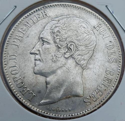 5 Frank 1858, Postzegels en Munten, Munten | België, Losse munt, Zilver, Zilver, Ophalen of Verzenden