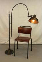 zware koperen vloerlamp, Vintage, Utilisé, Métal, 150 à 200 cm