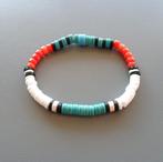 Indiaanse armband voor man of vrouw met turkoois en koraal, Handtassen en Accessoires, Armbanden, Met edelsteen, Nieuw, Oranje