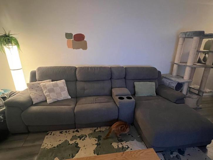 Zetel met lounge en relax, Huis en Inrichting, Zetels | Complete zithoeken, Nieuw, Stof, Ophalen