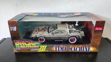 Sunstar Delorean Back to the Future 3 Time Machine 1/18 beschikbaar voor biedingen