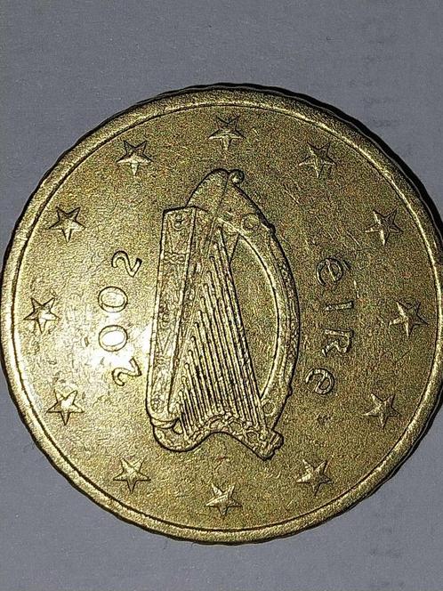 50 cent munt (2002) Ierland, Postzegels en Munten, Munten | Europa | Euromunten, Losse munt, 50 cent, Ierland, Goud, Ophalen of Verzenden