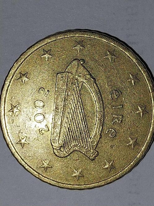 50 cent munt (2002) Ierland, Timbres & Monnaies, Monnaies | Europe | Monnaies euro, Monnaie en vrac, 50 centimes, Irlande, Or