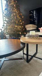 SCAPA Salontafels in metaal zwarte poten/ eiken houten blad, Huis en Inrichting, Ophalen, Kan in modern en landelijk interieur