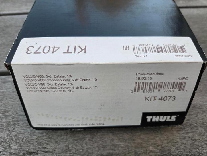 Thule Kit 4073 (Volvo V60, V90, XC40), Auto diversen, Dakdragers, Zo goed als nieuw, Ophalen