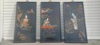 3 panneau chinois ou japonais, Antiquités & Art, Art | Sculptures & Bois, Enlèvement ou Envoi