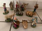 Oude kerstbeelden 15-delig nog in originele staat en doos, Diversen, Ophalen of Verzenden