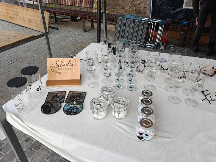 Gepersonaliseerde glazen, Verzamelen, Glas en Drinkglazen, Nieuw, Ophalen