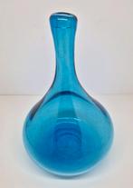 Blauwe druppelvaas Claude Morin Dieulefit, Frankrijk 1970., Ophalen of Verzenden