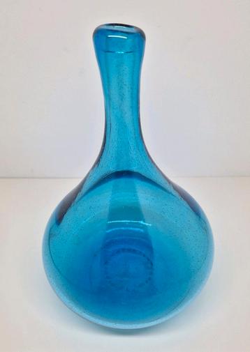 Blauwe druppelvaas Claude Morin Dieulefit, Frankrijk 1970. beschikbaar voor biedingen