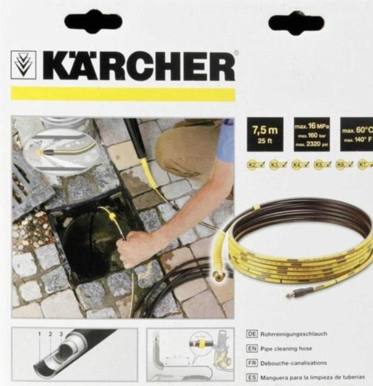 Kärcher rioolrat 7,5 m (zo goed als nieuw), Tuin en Terras, Hogedrukreinigers, Zo goed als nieuw, Elektrisch, Ophalen