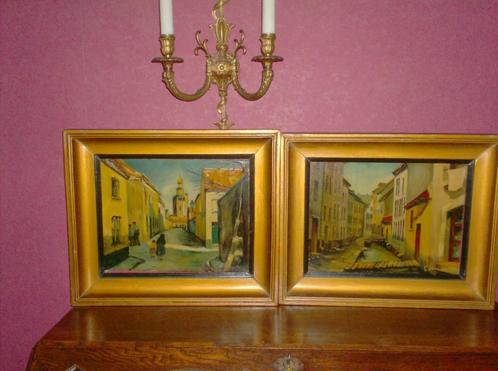 2 SCHILDERIJTJES, Antiek en Kunst, Kunst | Schilderijen | Klassiek, Ophalen of Verzenden
