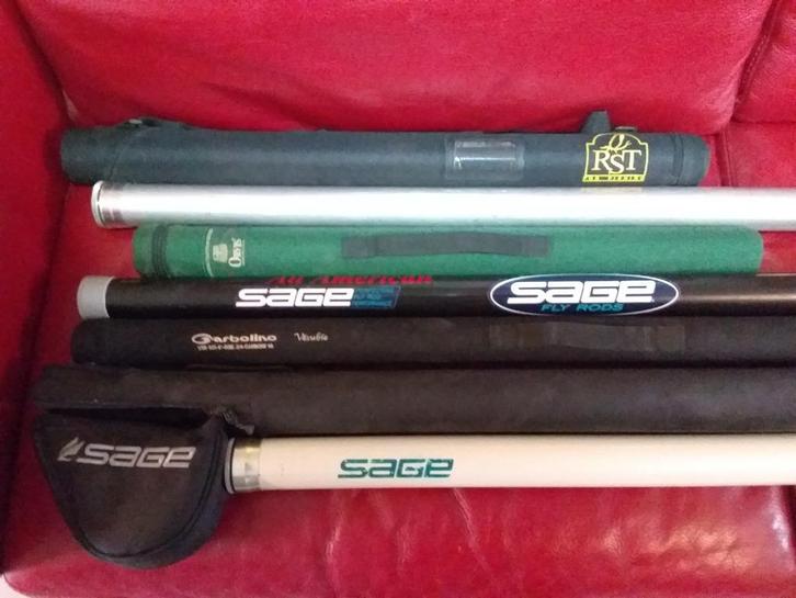 Cannes à mouche (Sage, Orvis,...), Watersport en Boten, Hengelsport | Vliegvissen, Zo goed als nieuw, Werphengel, Ophalen of Verzenden