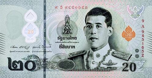 Thailand - 20 baht - UNC, Postzegels en Munten, Bankbiljetten | Azië, Los biljet, Zuidoost-Azië, Ophalen of Verzenden