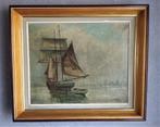 olie schilderij schip 1907 G van Elsen, Antiek en Kunst, Ophalen of Verzenden