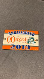 Orval emaille ambassadeur., Verzamelen, Ophalen of Verzenden, Zo goed als nieuw, Reclamebord, Plaat of Schild