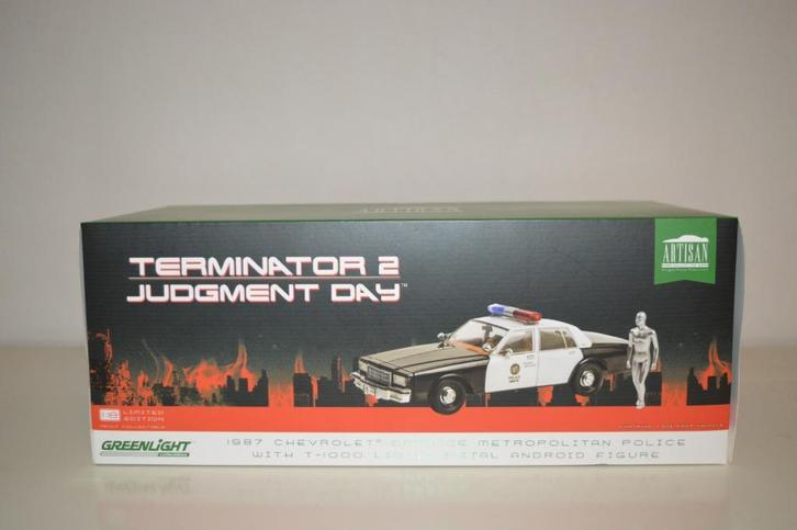 Terminator 2 Greenlight Chevrolet Metropolitan Police 1/18, Collections, Cinéma & Télévision, Comme neuf, Film, Enlèvement ou Envoi