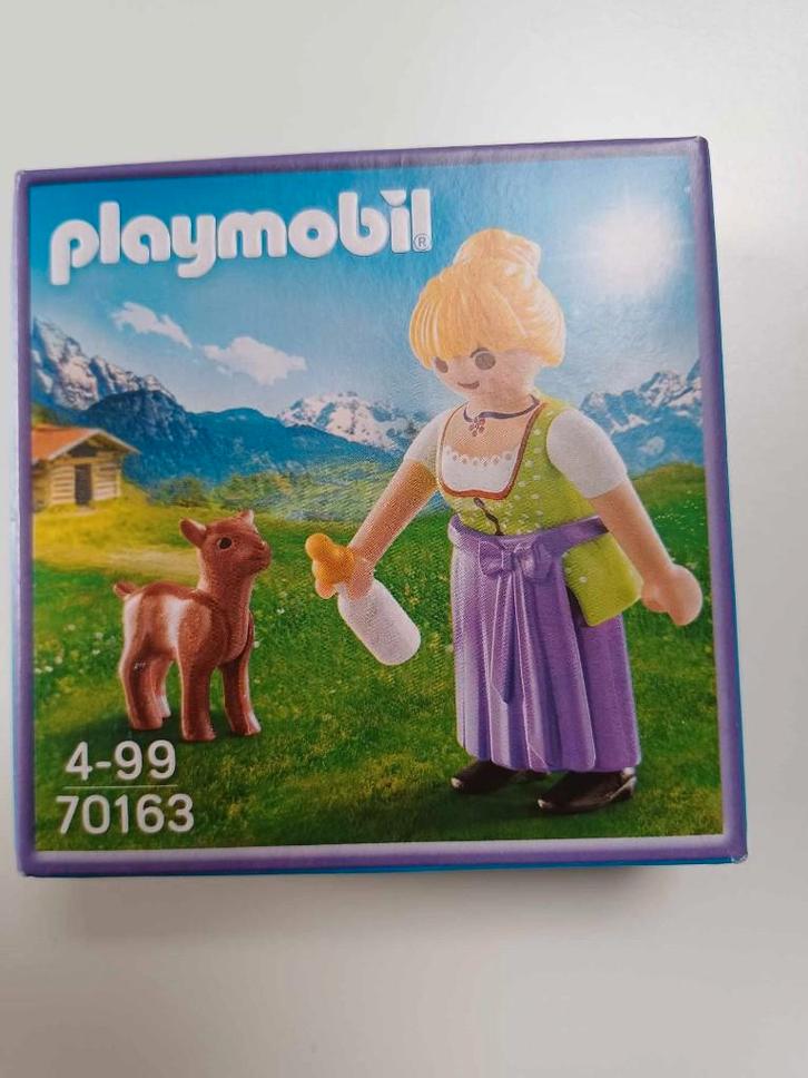 Zeldzame playmobil 70163 Boerin met geit Milka NIEUW, Collections, Jouets miniatures, Neuf, Enlèvement