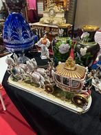 Antieke porseleinen koets met 4 paarden, Antiek en Kunst, Ophalen