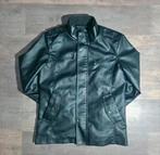 Zwarte Leder Motorjas, Kleding | Heren, Jassen | Zomer, Nieuw, Ophalen of Verzenden, Maat 46 (S) of kleiner, American Vintage