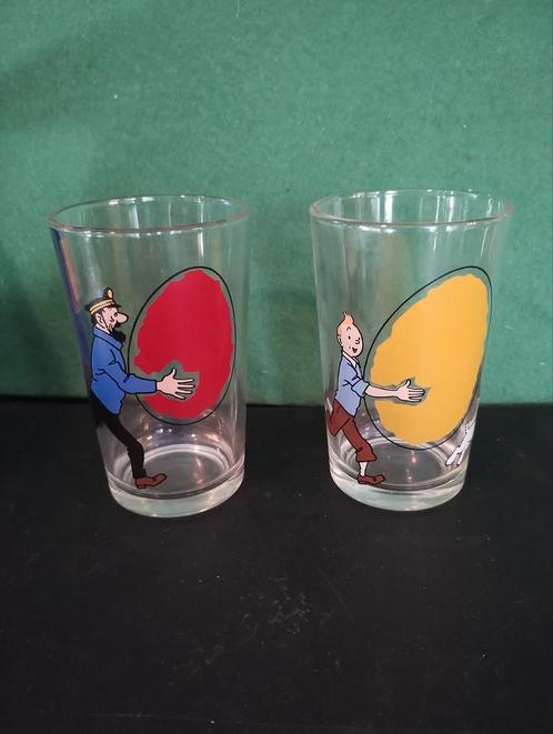kuifje tintin : de paasei glazen moulinsart, Verzamelen, Stripfiguren, Zo goed als nieuw, Gebruiksvoorwerp, Kuifje, Ophalen of Verzenden