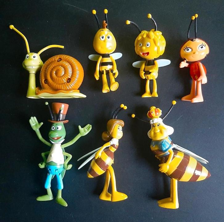 7 stuks gearticuleerde "Maya de Bij" actiefiguurtjes, Kinderen en Baby's, Speelgoed | Actiefiguren, Zo goed als nieuw, Ophalen