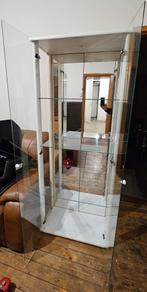 Vitrinekast wit hout glas, Huis en Inrichting, Kasten | Vitrinekasten, Ophalen, Glas, 50 tot 100 cm, 150 tot 200 cm