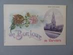 oude postkaart un bonjour de Verviers Eglise St. Antoine, Verzenden, Ongelopen, Luik