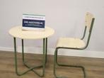 Vintage Bauhaus Bijzettafel & Stoel met Groen Frame