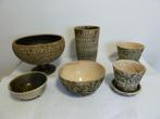 Keramiek vaas-cache-pot Berkenbast 6stuks!,perfecte staat!, Antiek en Kunst, Ophalen