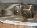 RVS spoelbak met kraan 95 cm x 50 cm, Ophalen, Gebruikt
