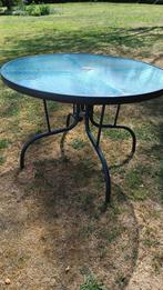 Tuintafel glazen blad, Tuin en Terras, Tuintafels, Ophalen, Gebruikt