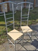 Paires chaise métal porte serviette, Maison & Meubles, Gris, Comme neuf, Deux, Enlèvement