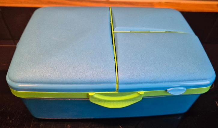 Sistema Lunch Slimline Quaddie lunchbox, Huis en Inrichting, Keuken | Tupperware, Zo goed als nieuw, Overige typen, Blauw, Groen
