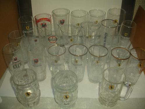 26 varia bierglazen van Jupiler aan 0,50 en 1,00 € stuk, Collections, Marques de bière, Comme neuf, Verre ou Verres, Jupiler, Enlèvement ou Envoi