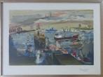 JACK GODDERIS / HAVEN ANTWERPEN / KLEURLITHO / 49x66cm KADER, Antiek en Kunst, Ophalen of Verzenden
