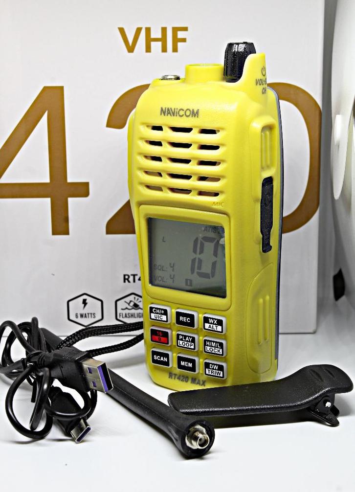 VHF portable RT420 MAX Navicom - normes VDES, Sports nautiques & Bateaux, Accessoires navigation, Utilisé, Autres types, Voilier ou Bateau à moteur