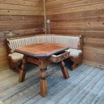 Houten zithoek met tafel, Huis en Inrichting, Overige Huis en Inrichting, Ophalen, Gebruikt