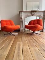 2x DYVLINGE Draai relax fauteuil, Kelinge oranje, Ophalen, Zo goed als nieuw, Eenpersoons