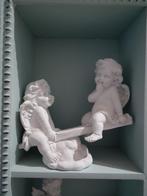 2 anges sur balançoire (en résine, coloris blanc) H 12 cm, Collections, Envoi, Comme neuf, Autres types