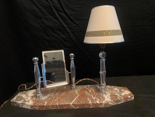 Art deco bureaulamp, Huis en Inrichting, Lampen | Tafellampen, Gebruikt, Minder dan 50 cm, Metaal, Ophalen