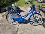 Mooie, blauwe damesfiets maat 50 met pakdrager vooraan, Fietsen en Brommers, Ophalen, Zo goed als nieuw