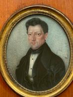 Jean-Baptiste Ferdinand Mulnier. Portrait. gouache,signée, Antiquités & Art