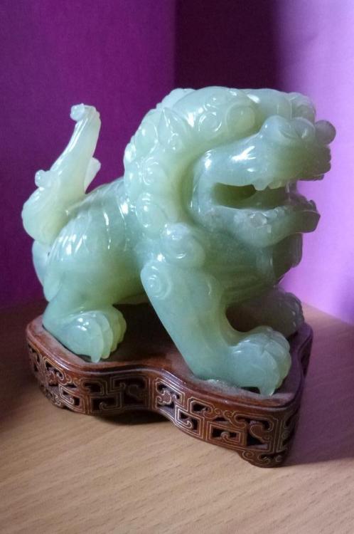 Twee Aziatische tempel draken onyx schulpturen, Antiek en Kunst, Antiek | Keramiek en Aardewerk, Verzenden