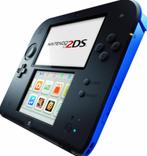 Console 2DS Noire et Bleu + 1 Jeu + Chargeur + Housse, Ophalen, Zo goed als nieuw, Blauw, 2DS