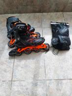 Skeelers + bescherming, Verstelbaar, Heren, Zo goed als nieuw, Inline skates 4 wielen