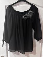 Senso zwartbloesje met doorschijnende 3/4 mouw, Kleding | Dames, Ophalen of Verzenden, Zo goed als nieuw, Maat 36 (S), Senso