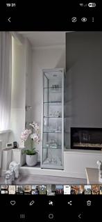 Vitrinekast glas, Huis en Inrichting, Kasten | Vitrinekasten, Ophalen, Minder dan 50 cm, Met deur(en), 200 cm of meer