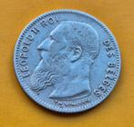 50  Centimes   1907.  Leopold ll, Zilver, Ophalen of Verzenden, Losse munt, Zilver